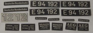 Ätzbeschriftung für E94 192 Nr.402a
